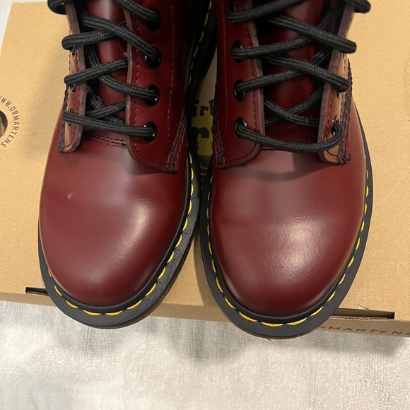 Dr. Martens Burgundy Lace Up Boots - Picture 5 of 7